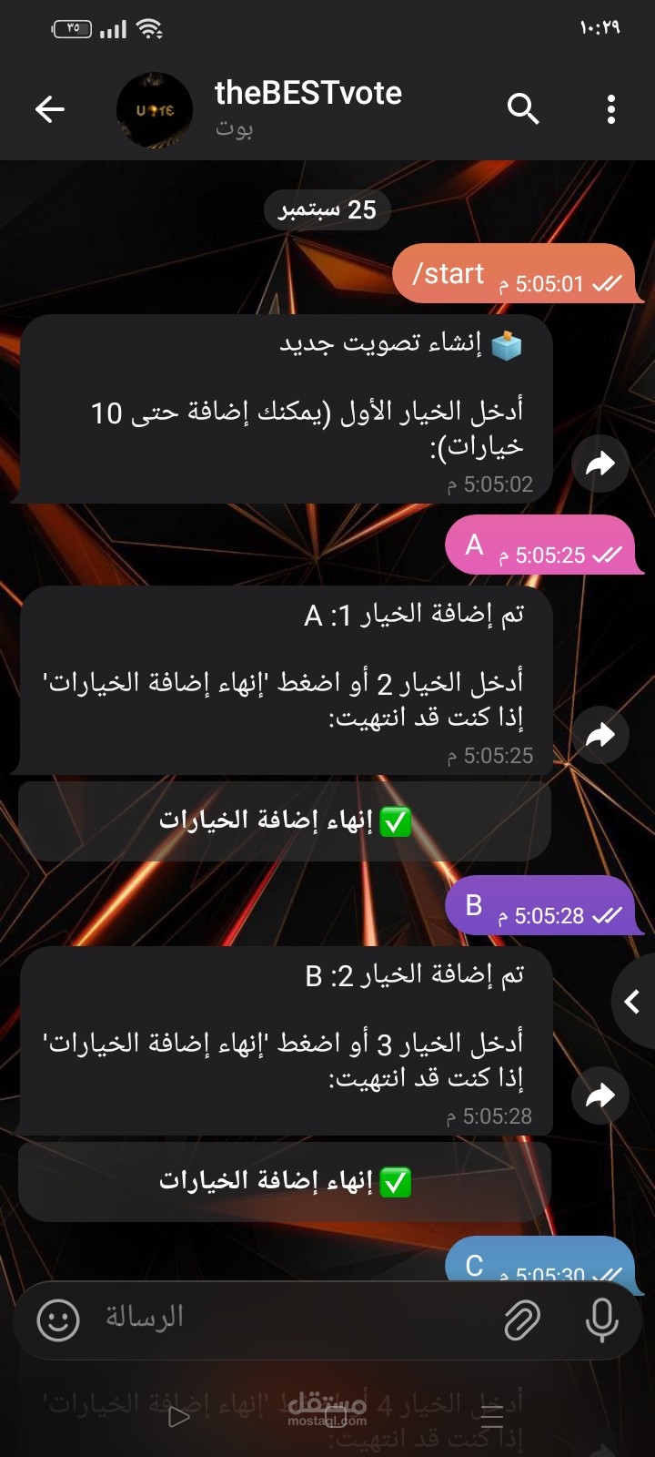 بوت تصويت
