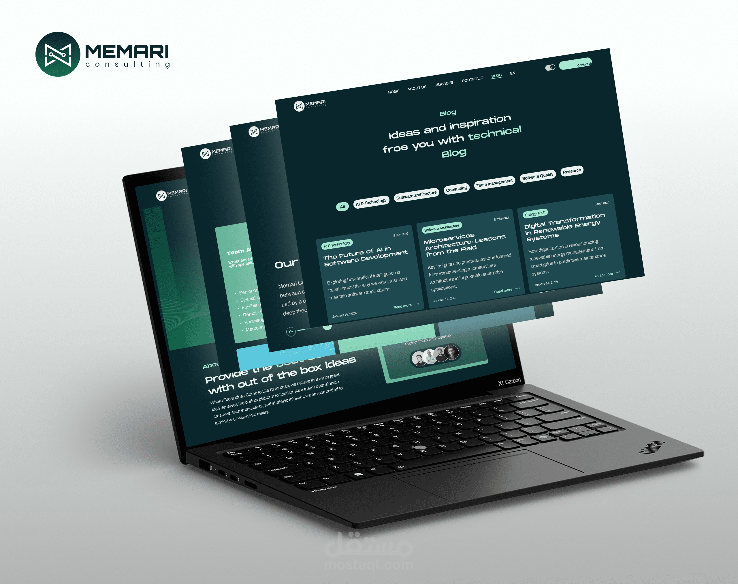 إعادة تصميم موقع استشارات رقمية لشركة ألمانية باستخدام Figma