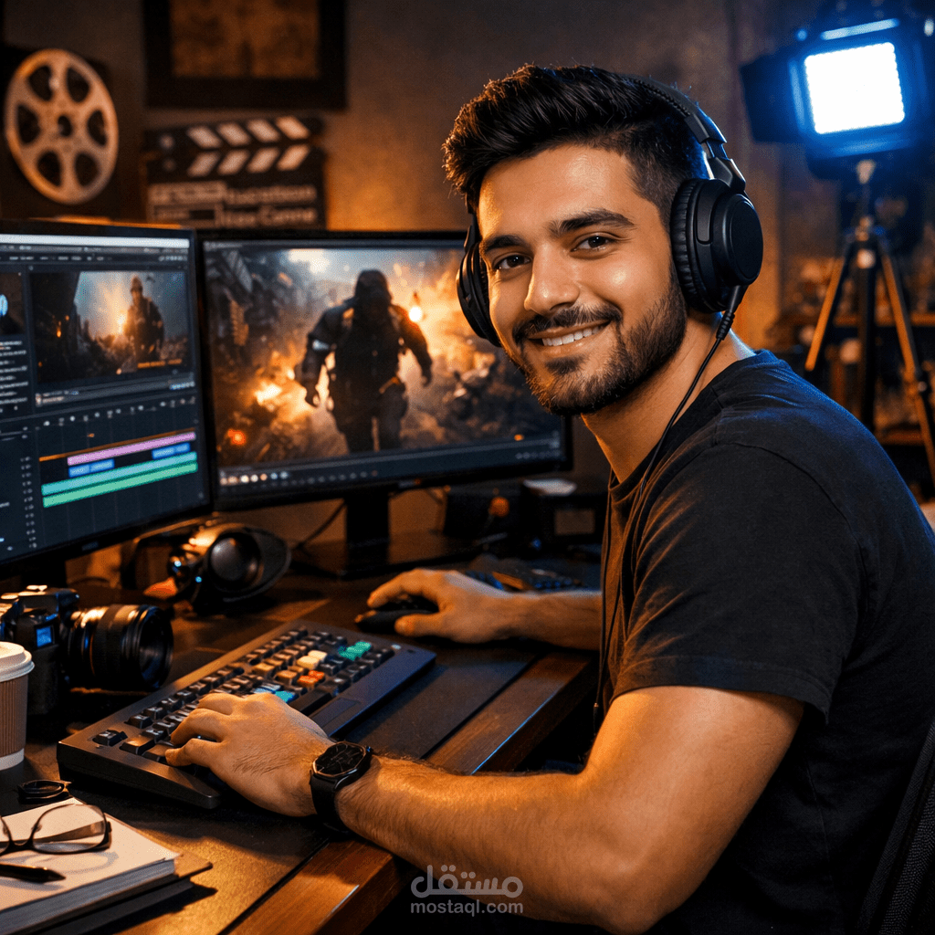 أنا عمرو، فيديو إيديتور وصانع محتوى بصري متخصص في تحويل الأفكار والمشاعر إلى فيديوهات مؤثرة تلفت الانتباه