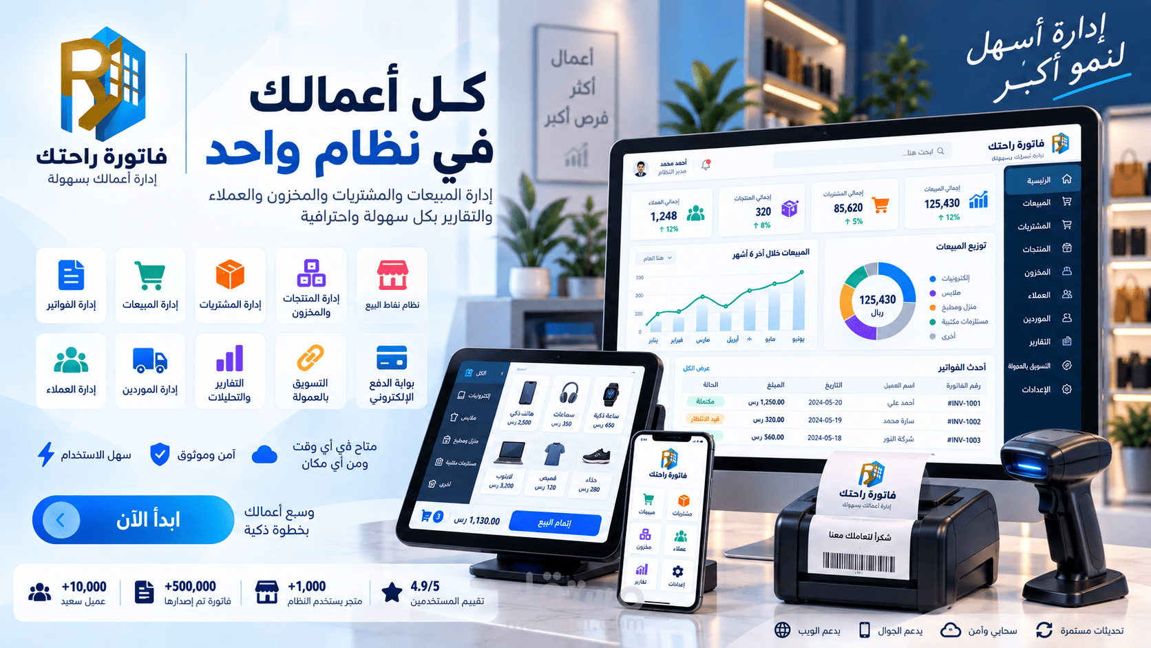 FatooraRahatak (فاتورة راحتك)منصة SaaS متعددة التجار (multi-vendor) للتجارة الإلكترونية