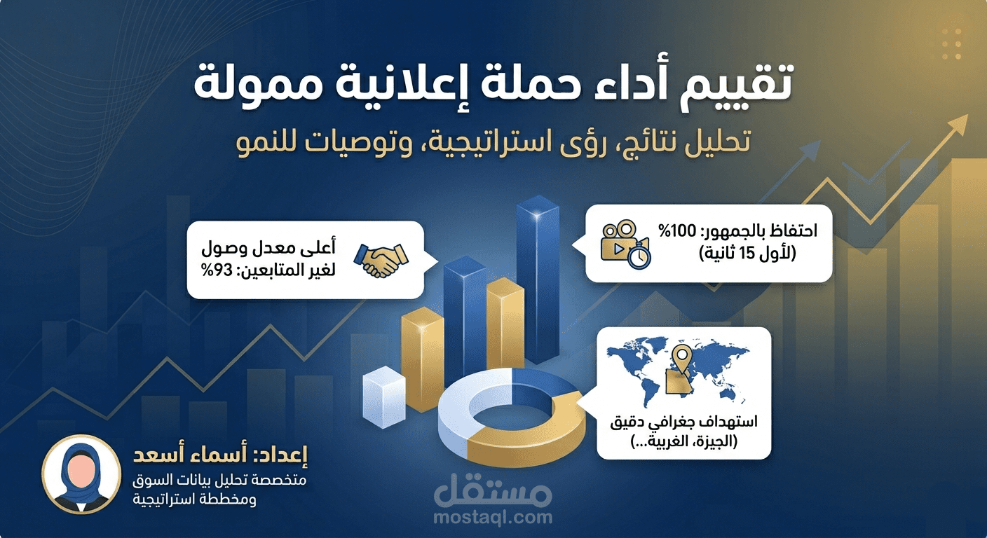 تحليل أداء حملة إعلانية لمحتوى فيديو - تحقيق وصول لجمهور جديد بنسبة 93%.