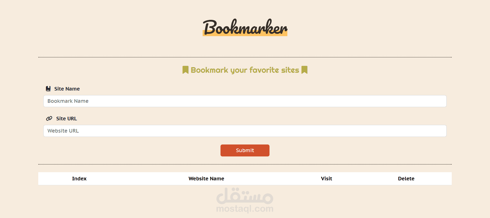 BookMarker Website