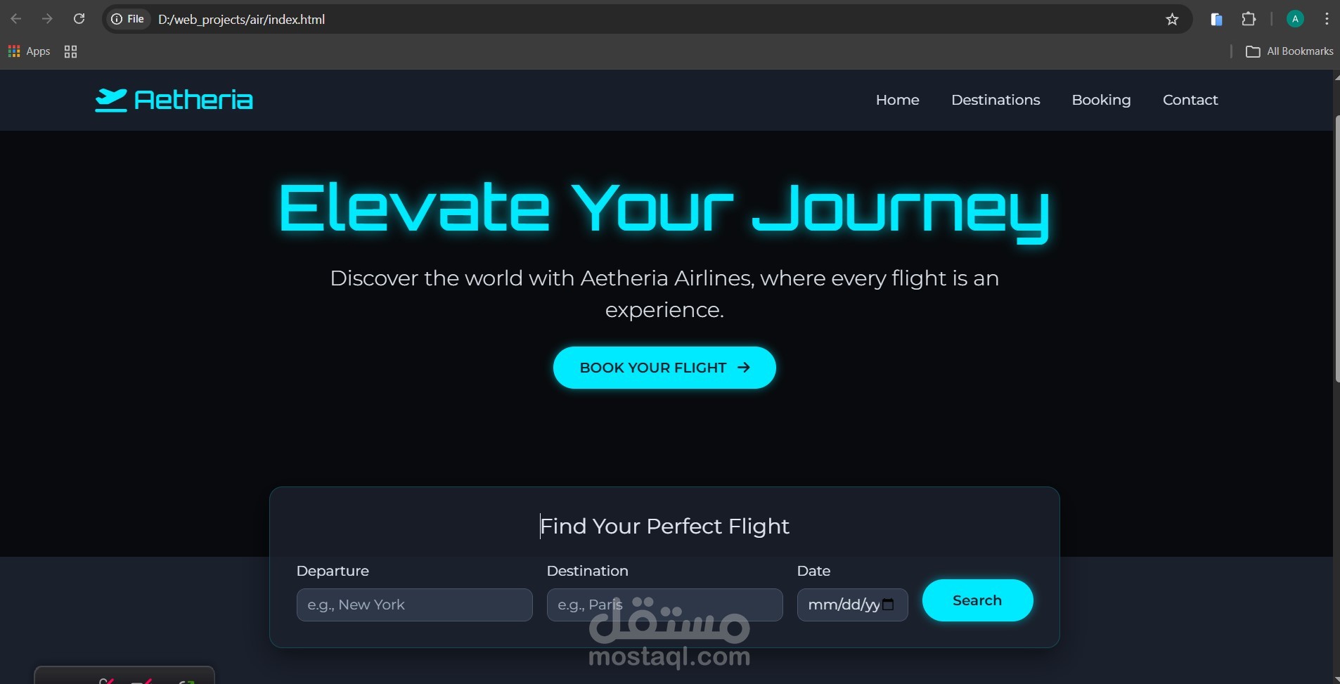 "Aetheria Airlines" – منصة حجز رحلات طيران  (Full-Stack .NET Core)