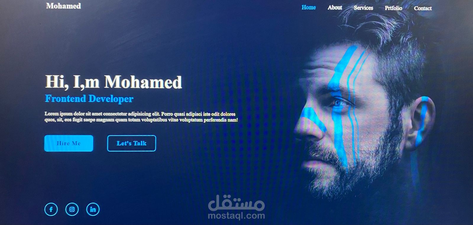 الموقع الشخصي – Frontend Developer Portfolio