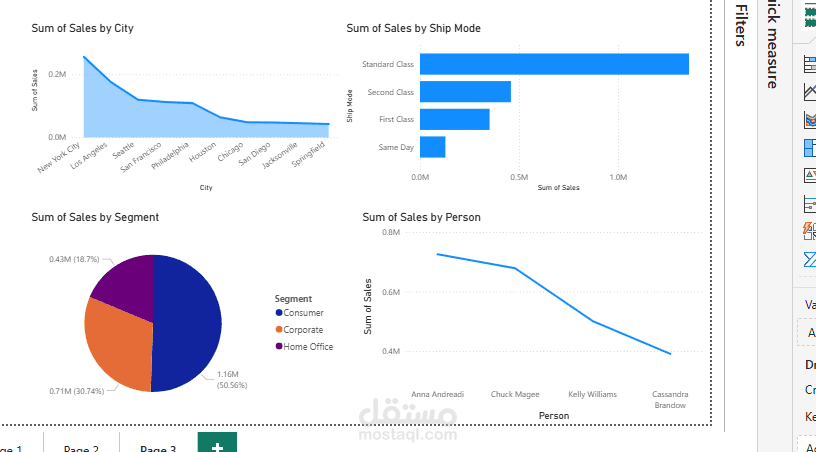 تحليل البيانات وبناء لوحات تحكم (Dashboards) احترافية وتفاعلية باستخدام Power BI