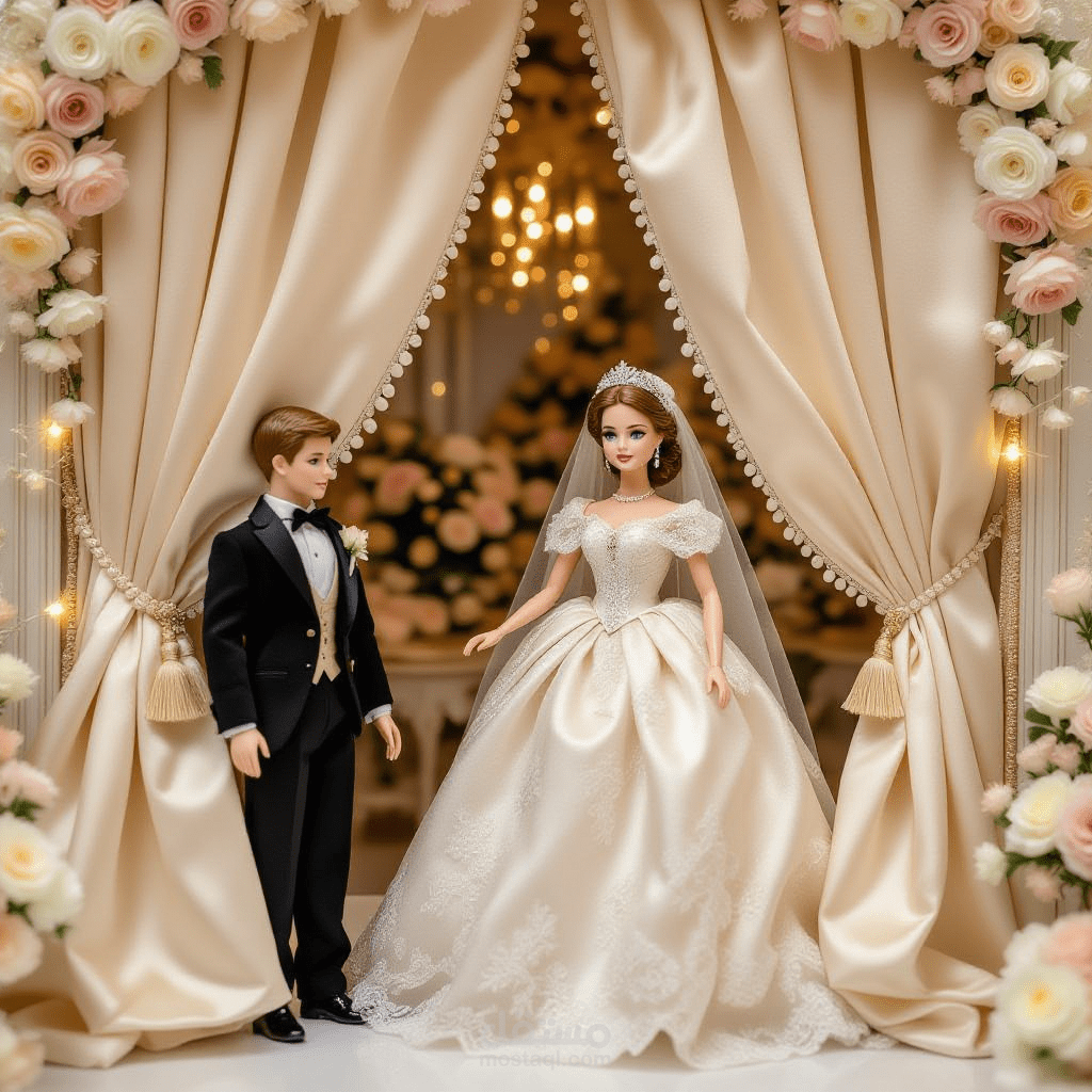 تصميم صورة رمزية ثابة كيوت لدعوت زفاف