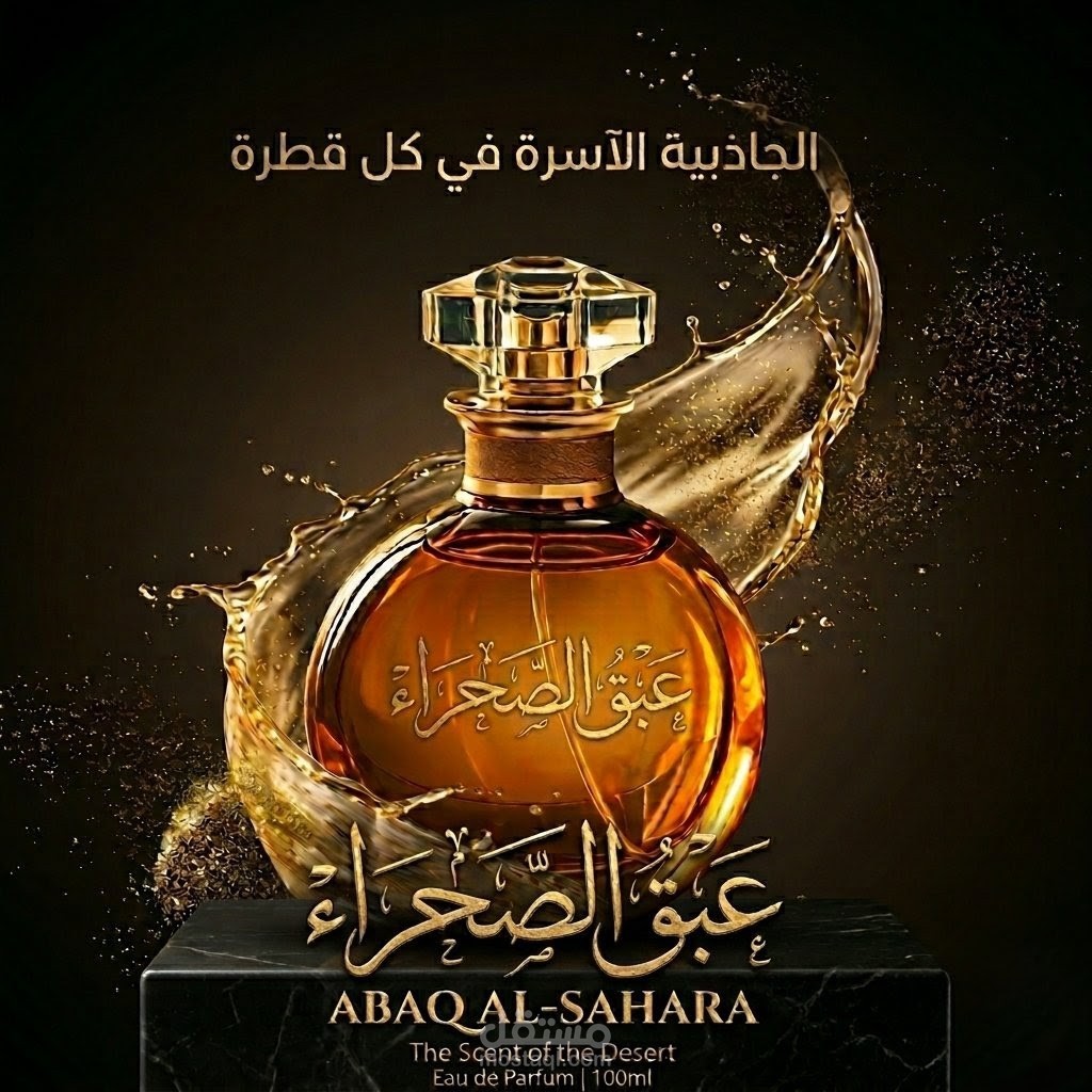 هوية بصرية وتصاميم إبداعية لمنتجات العطور الفاخرة.