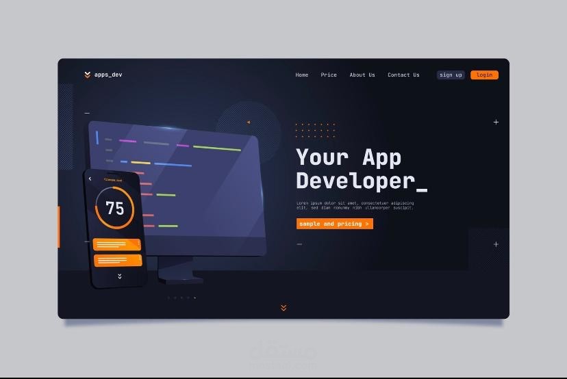 تصميم صفحة برمجية باستخدام html/css