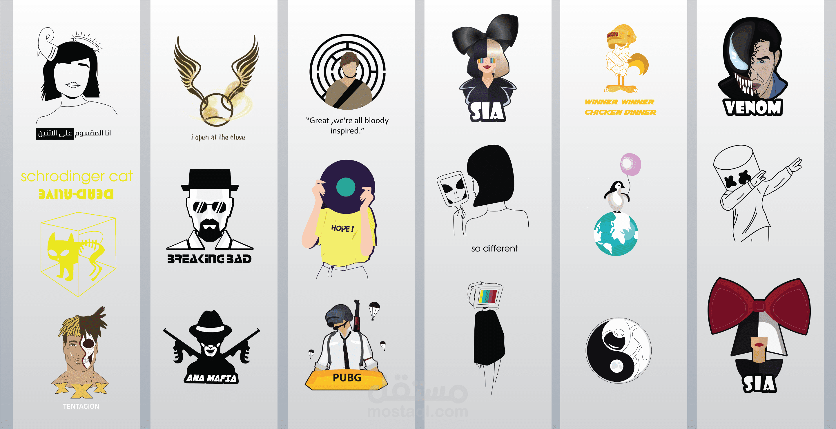 Designs to print on T-shirts