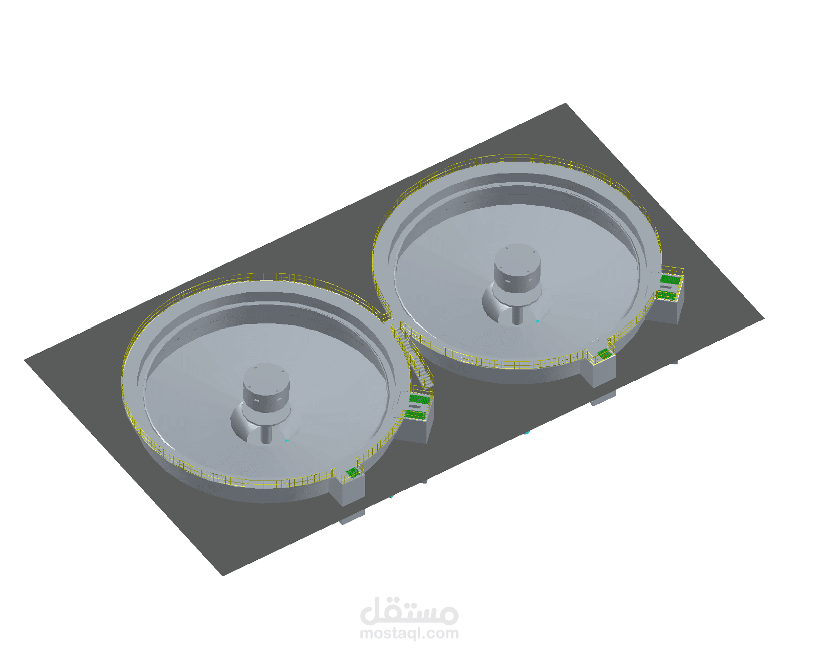 CIVIL GUIDE OF CLARIFIER TANK (3D-2D)
