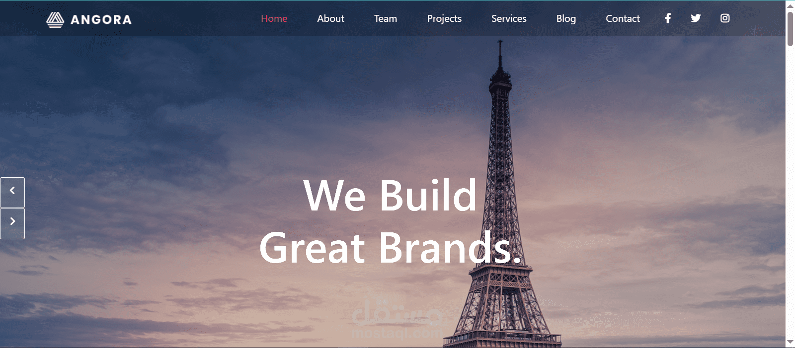 Angora موقع باستخدام html and Css3
