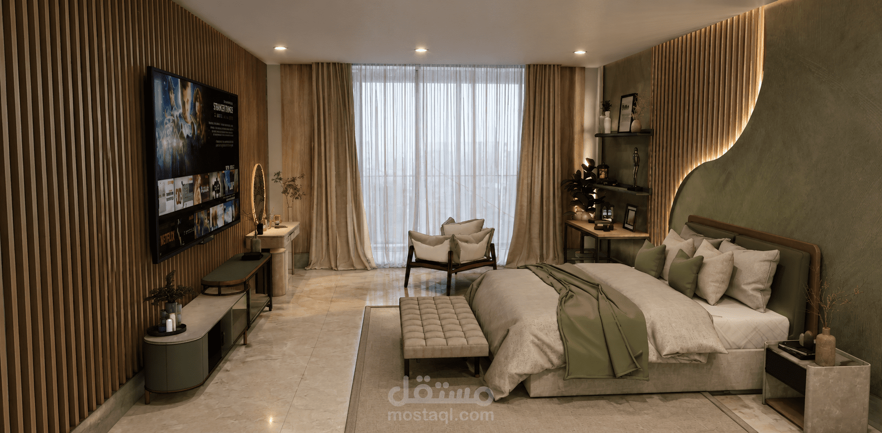 تصميم داخلي لغرفة نوم