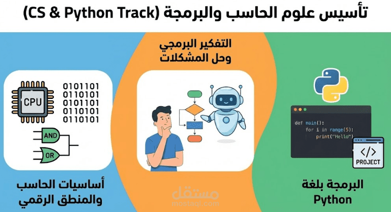 إعداد وتصميم مسارات تعليمية تأسيسية في علوم الحاسب والبرمجة