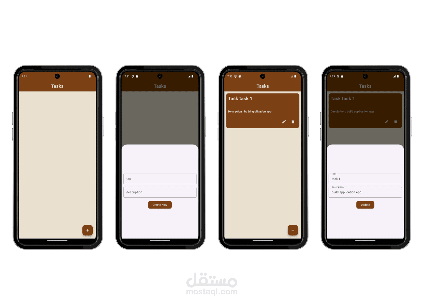 تصميم وتطوير تطبيق إدارة المهام My Tasks باستخدام Flutter