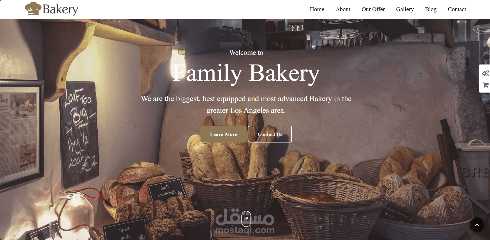 Bakery Website Design Using HTML & CSS