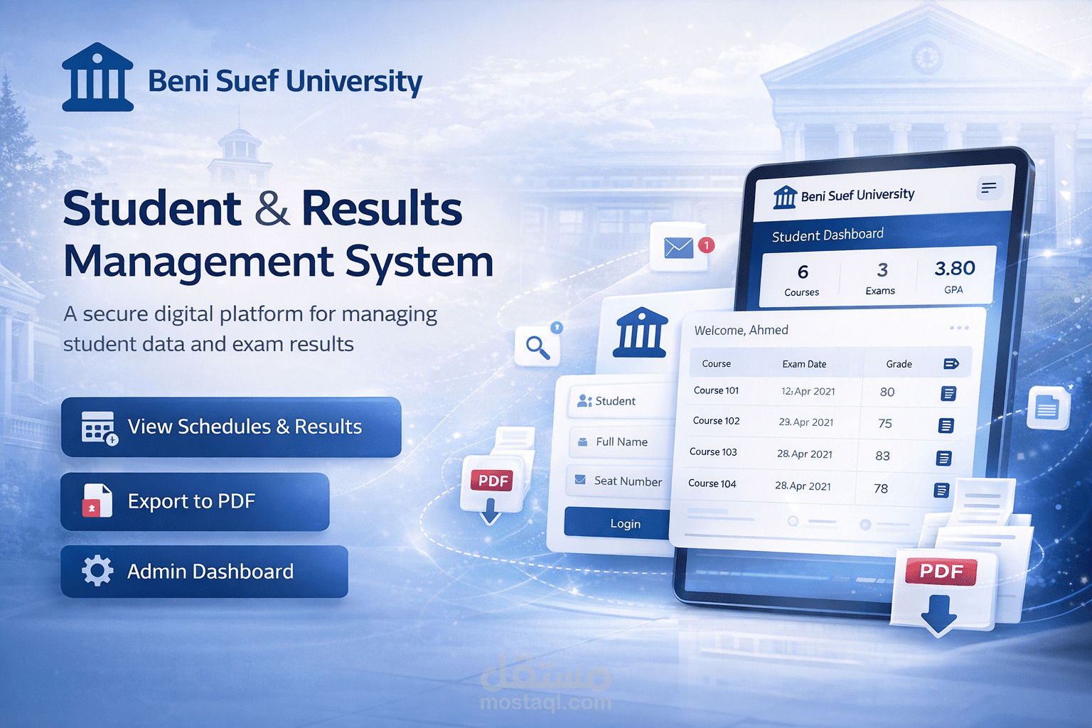 نظام إدارة الطلاب والنتائج - جامعة بني سويف