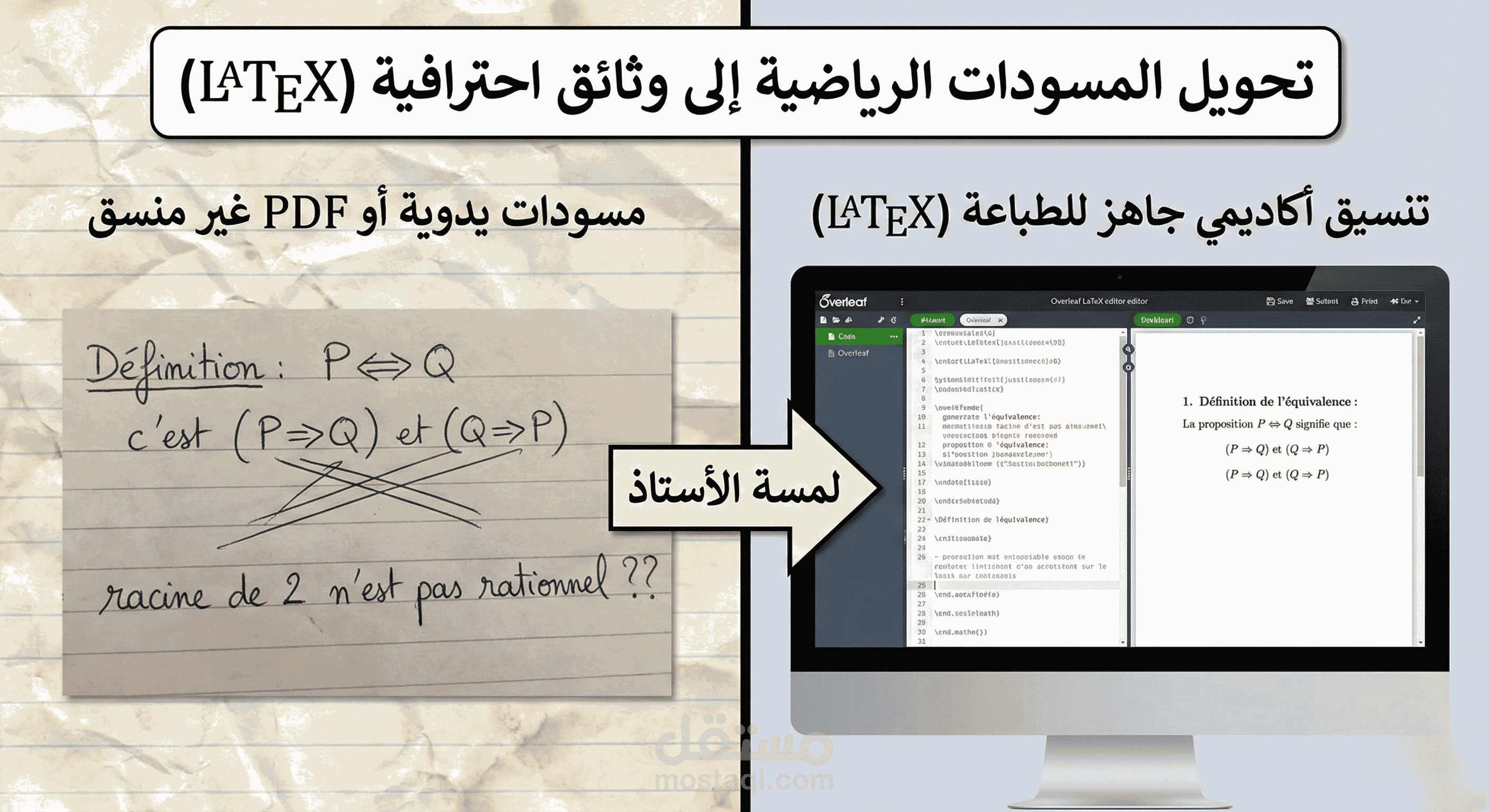 رقمنة المحتوى العلمي وتنسيق المعادلات بنظام LaTeX
