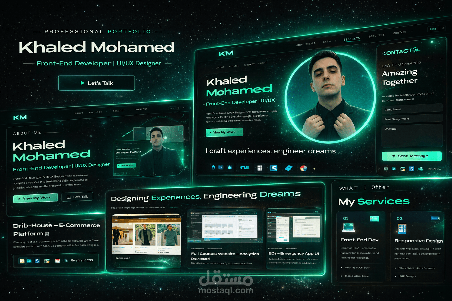 Portfolio Website احترافي | تصميم عصري + Animations + Responsive سريع