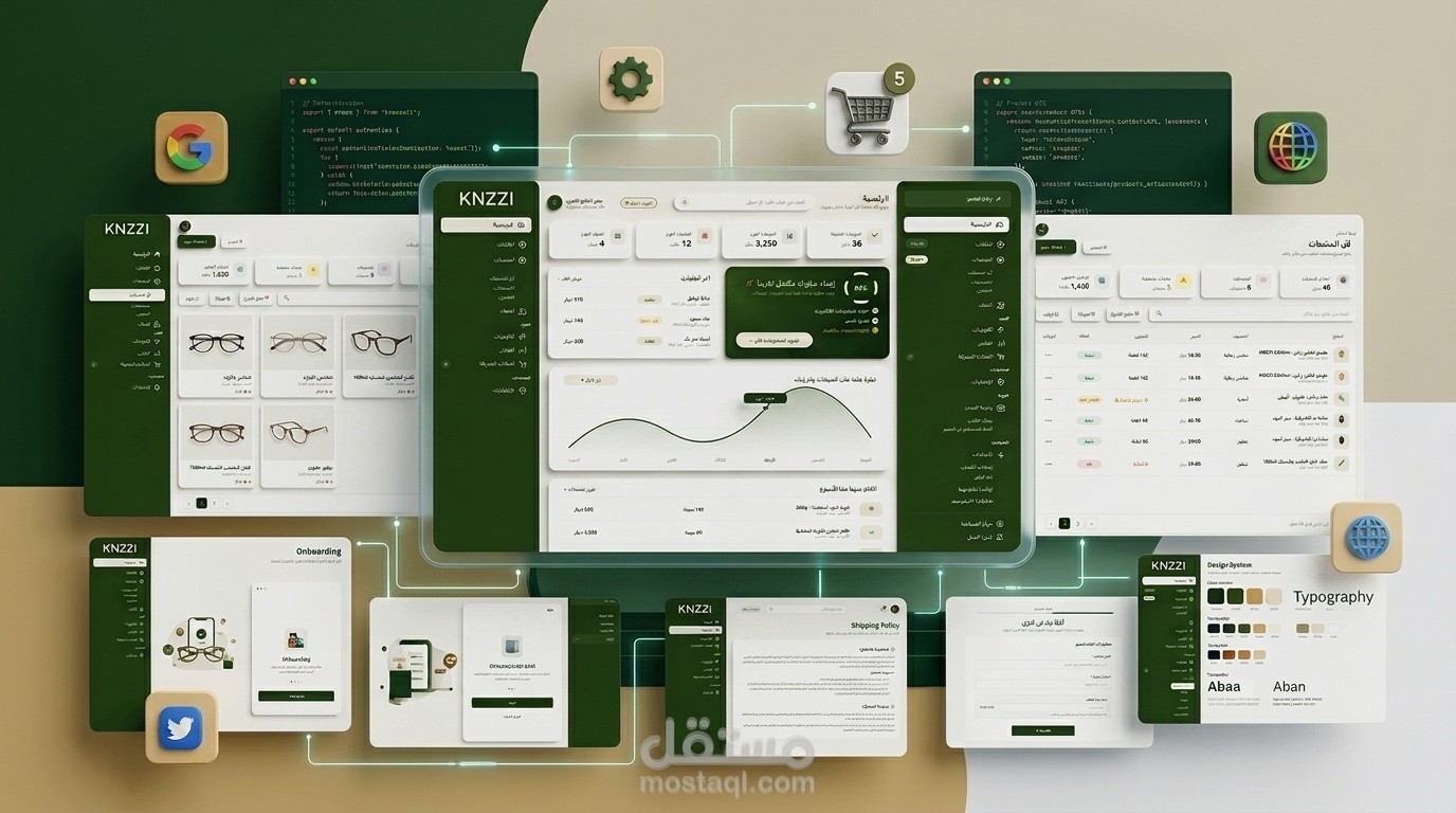 تصميم واجهة وتجربة المستخدم ( UI/UX )  | احترافي لـ منصة كنزي (KNZZI) الكويتيه