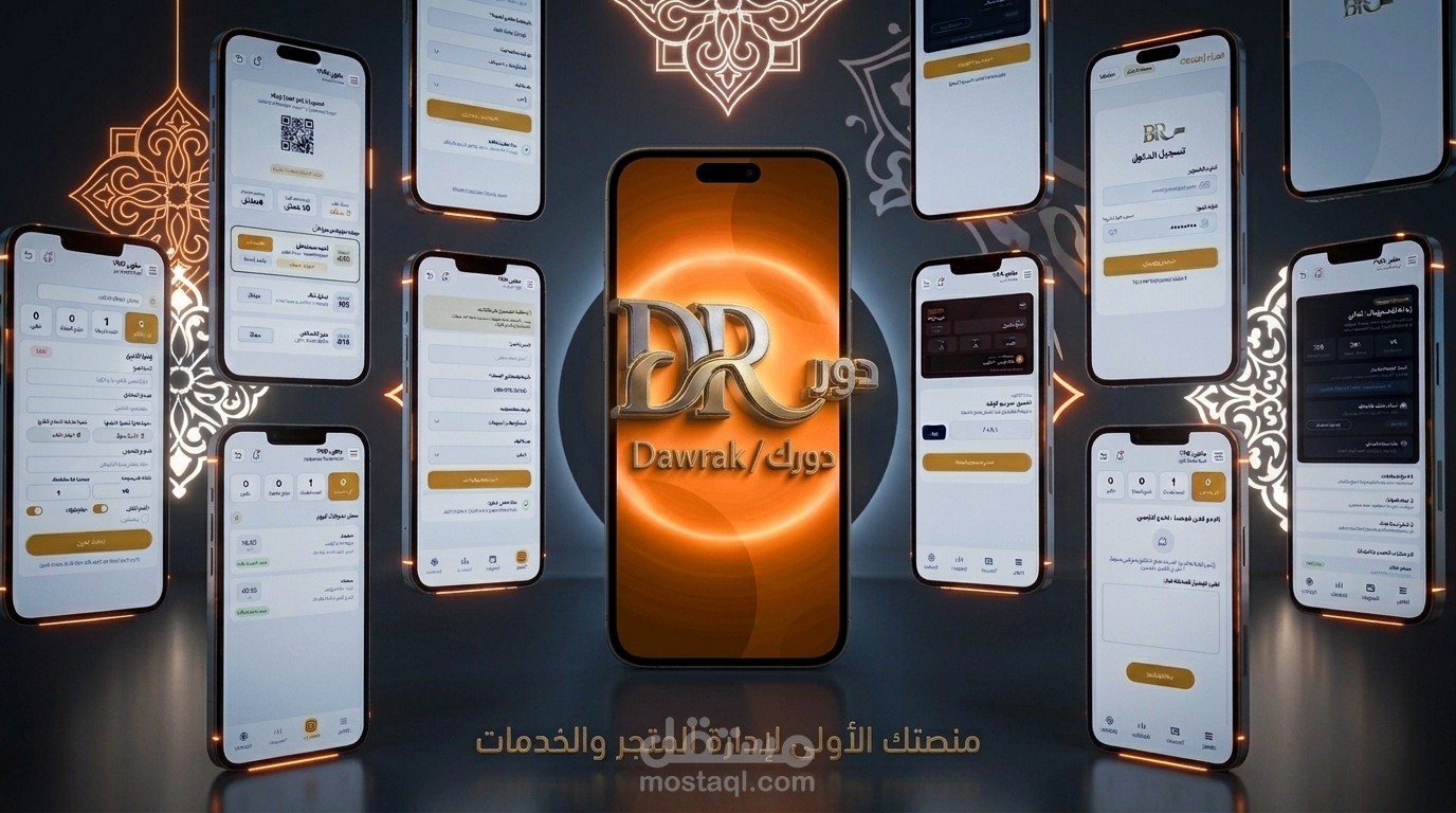 تصميم واجهة وتجربة المستخدم ( UI/UX ) | متكامله لتطبيق دورك (Dourak) لإدارة الطوابير والمناداة الإلكترونية