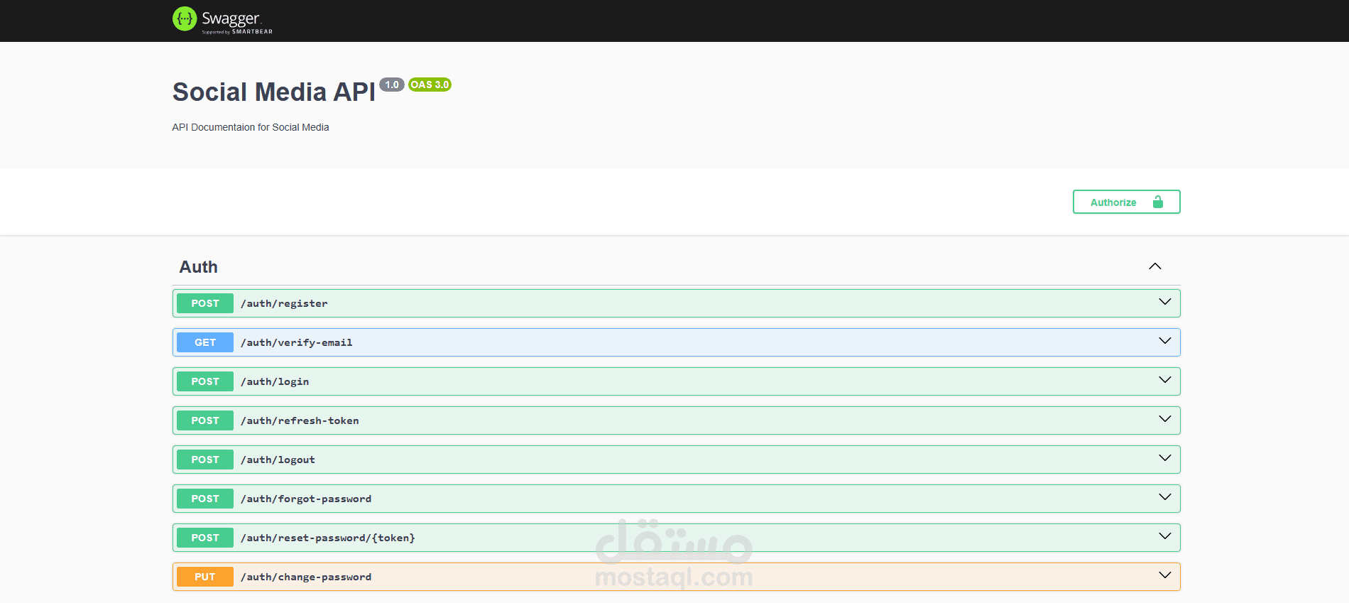 Social Media Platform API