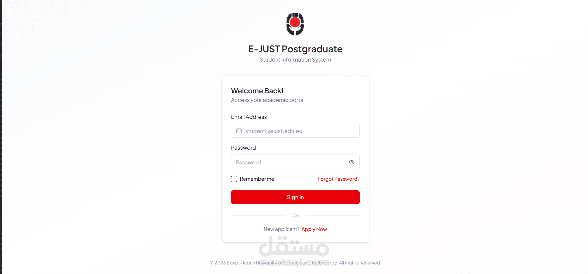 E-just Postgraduate Portal