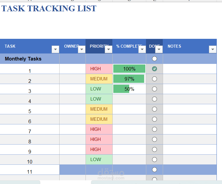 task/project  tracker
