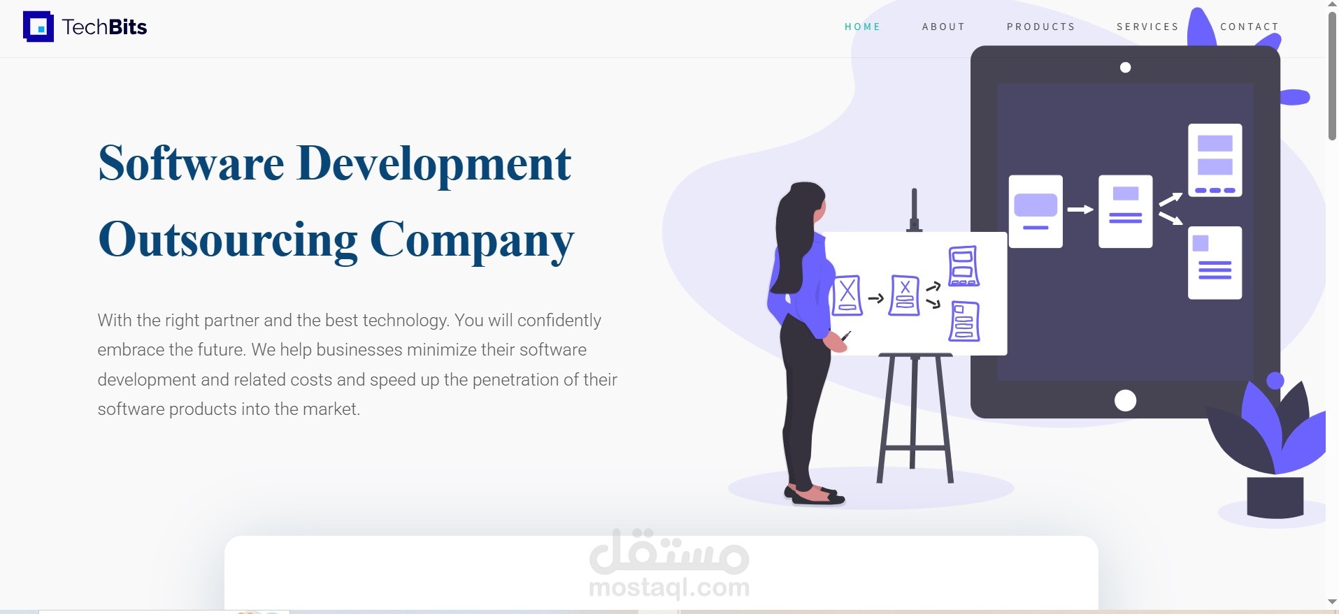 تصميم موقع الكتروني لشركة TechBits
