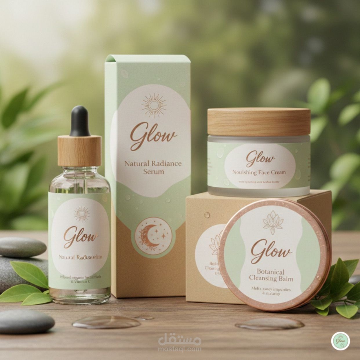 صميم غليف منتجات لشركة مستحضرات تجميل طبيعية (Glow)