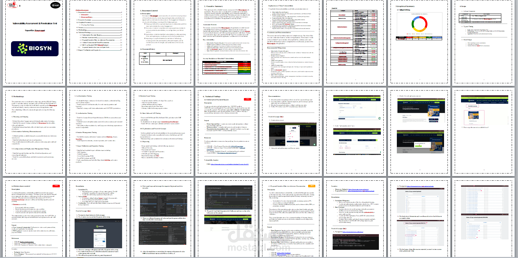 عمل Penetration Testing g لاحد الشركات وكتابة ريبورت بصيغه word