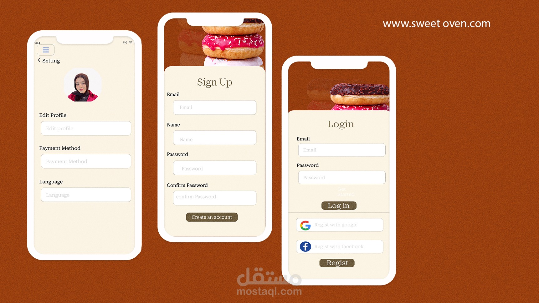 Sweet Oven – UI Design for Bakery App