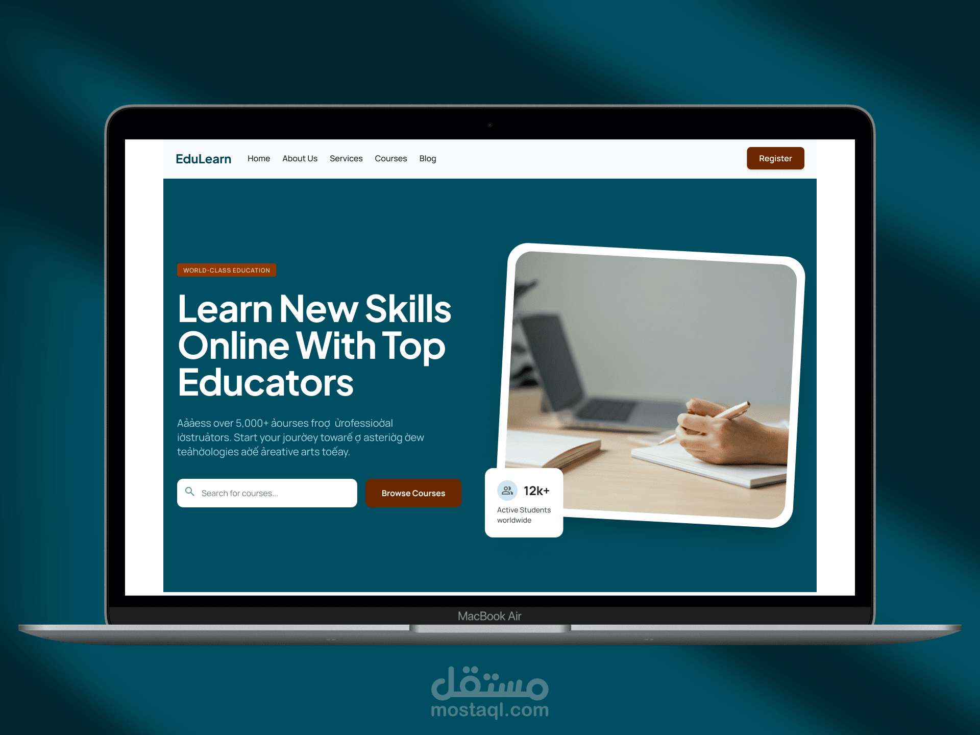تصميم وتطوير Landing Page احترافية باستخدام HTML & CSS