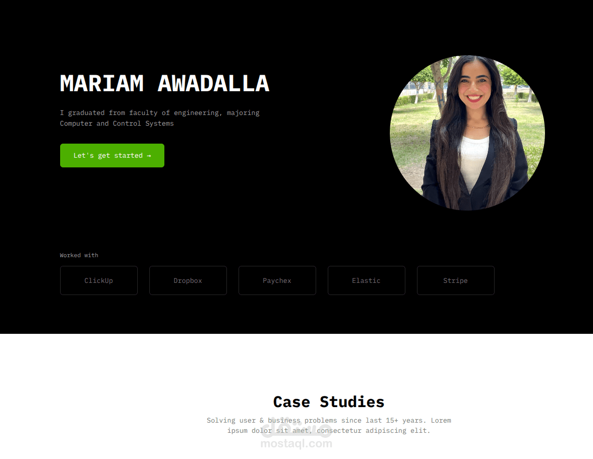 تصميم موقع شخصى تفاعلى