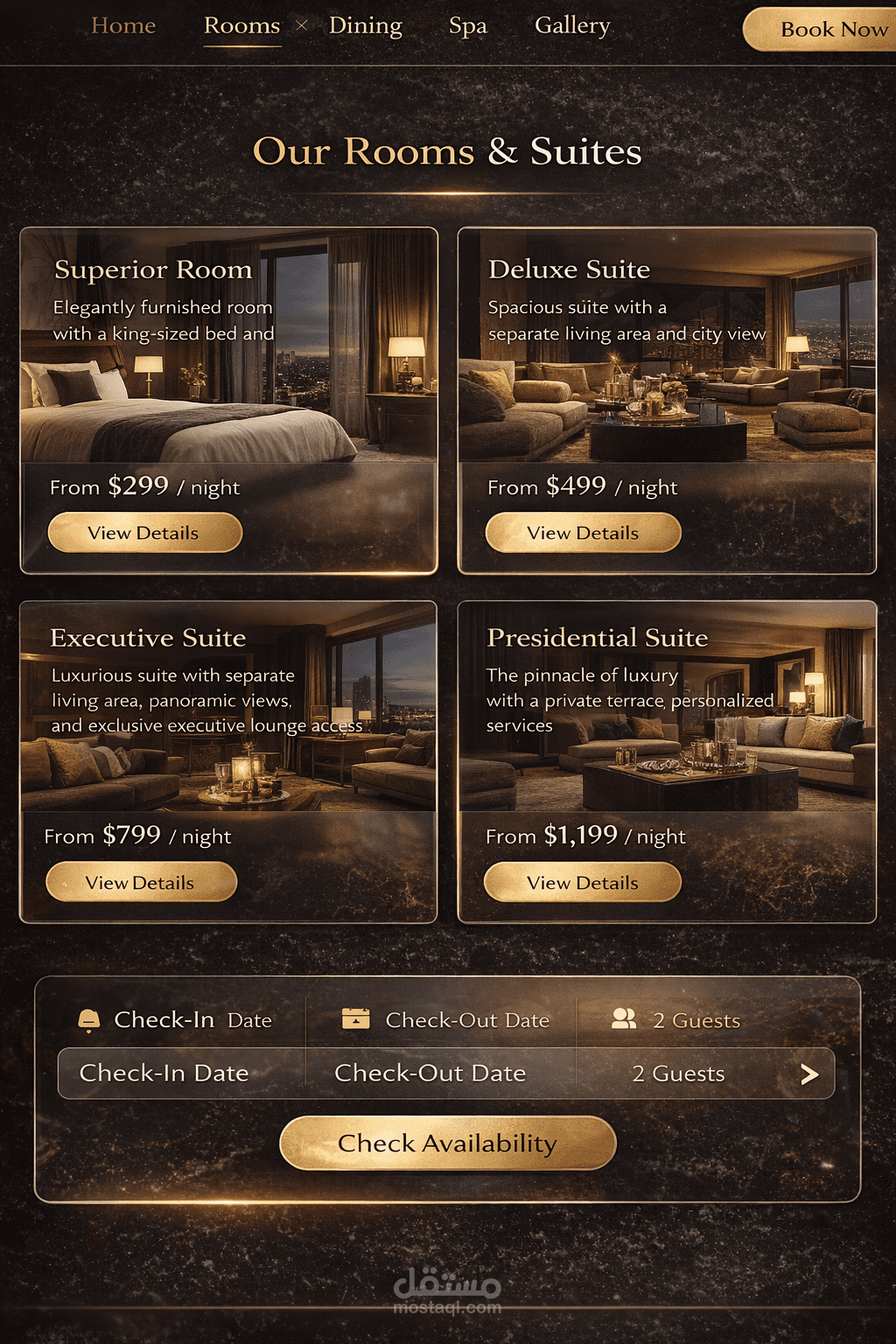 Aurelia Hotels – Luxury Hotel Landing Page