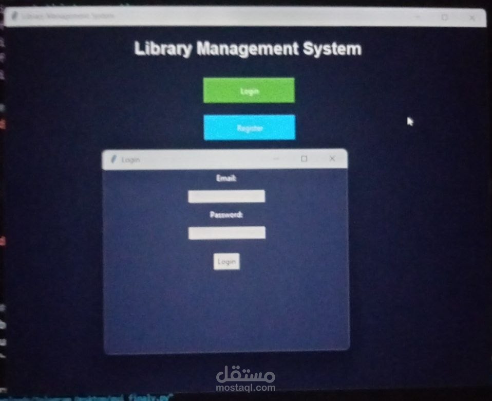 Library Management System built using Python.