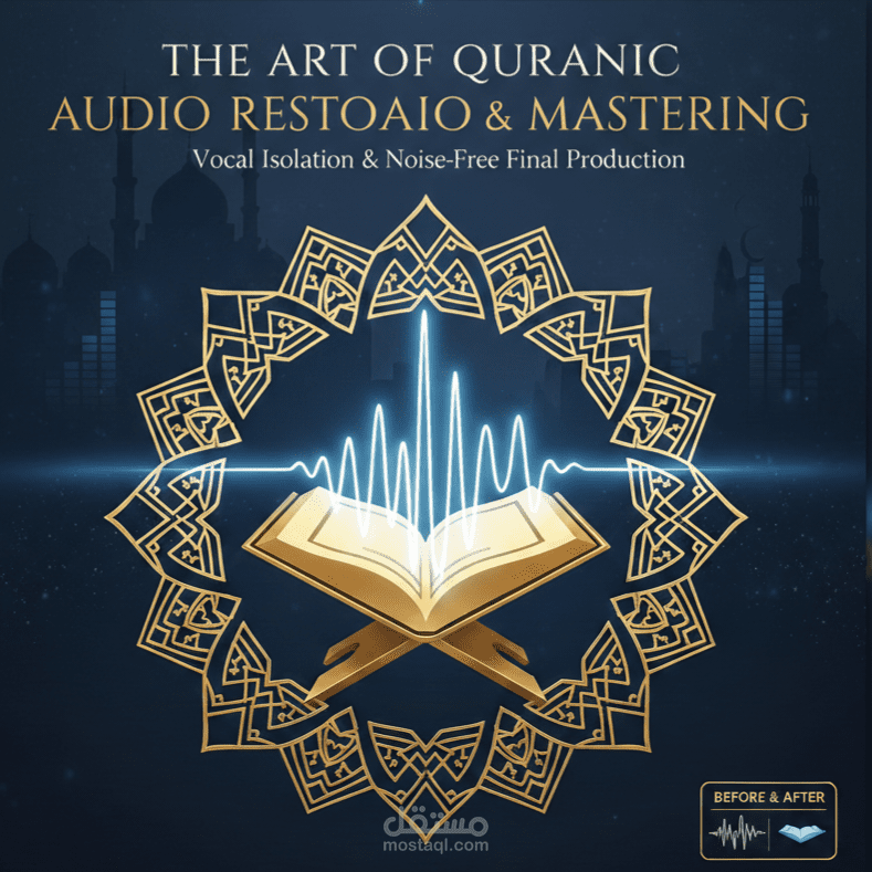 ترميم التسجيلات النادرة: عزل صوت القارئ وإزالة الضجيج وصوت الجمهور.