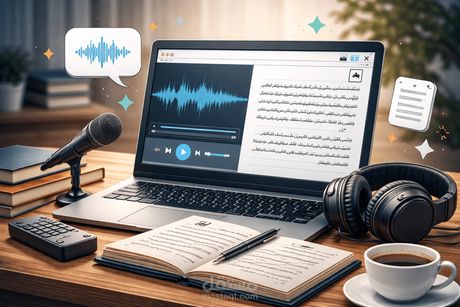 تحويل الملفات الصوتية والفيديو إلى نص مكتوب بدقة عالية