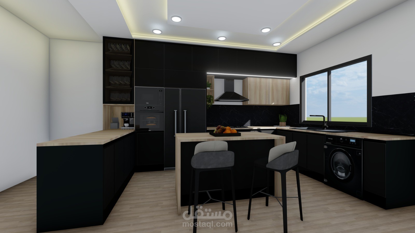 مطبخ عصري وحديث
