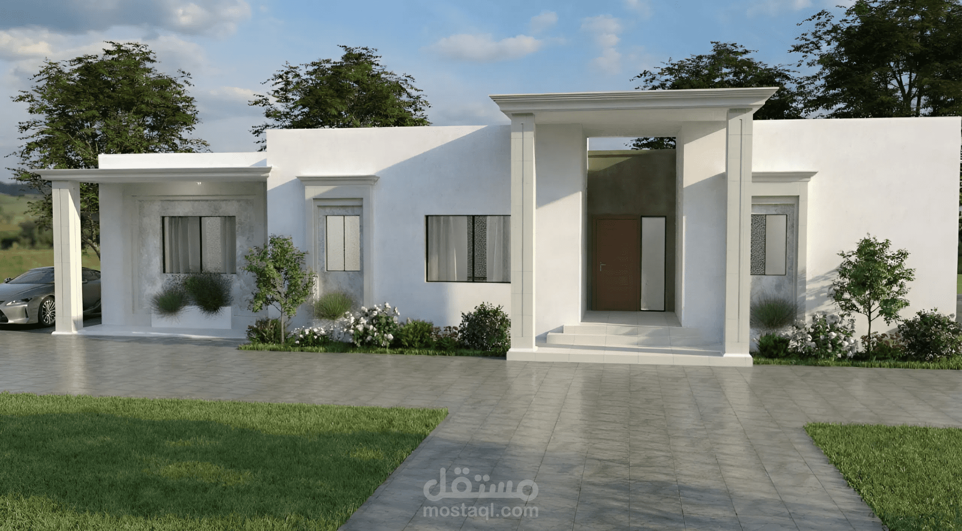 نصميم خارجي  علي الطراز كلاسيكي معاصر