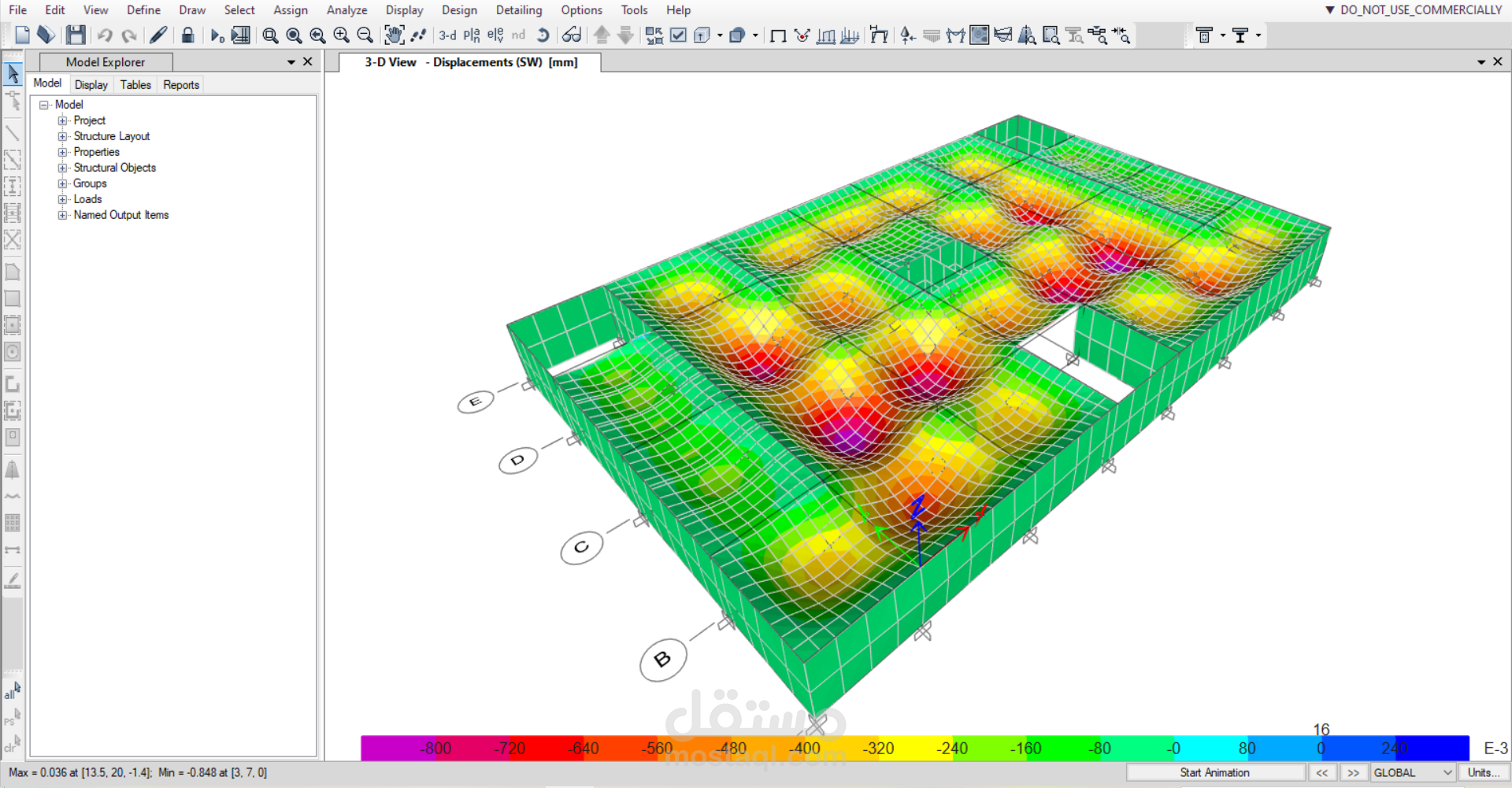 تصميم وتحليل مختلف أنواع البلاطات على برنامج Safe.