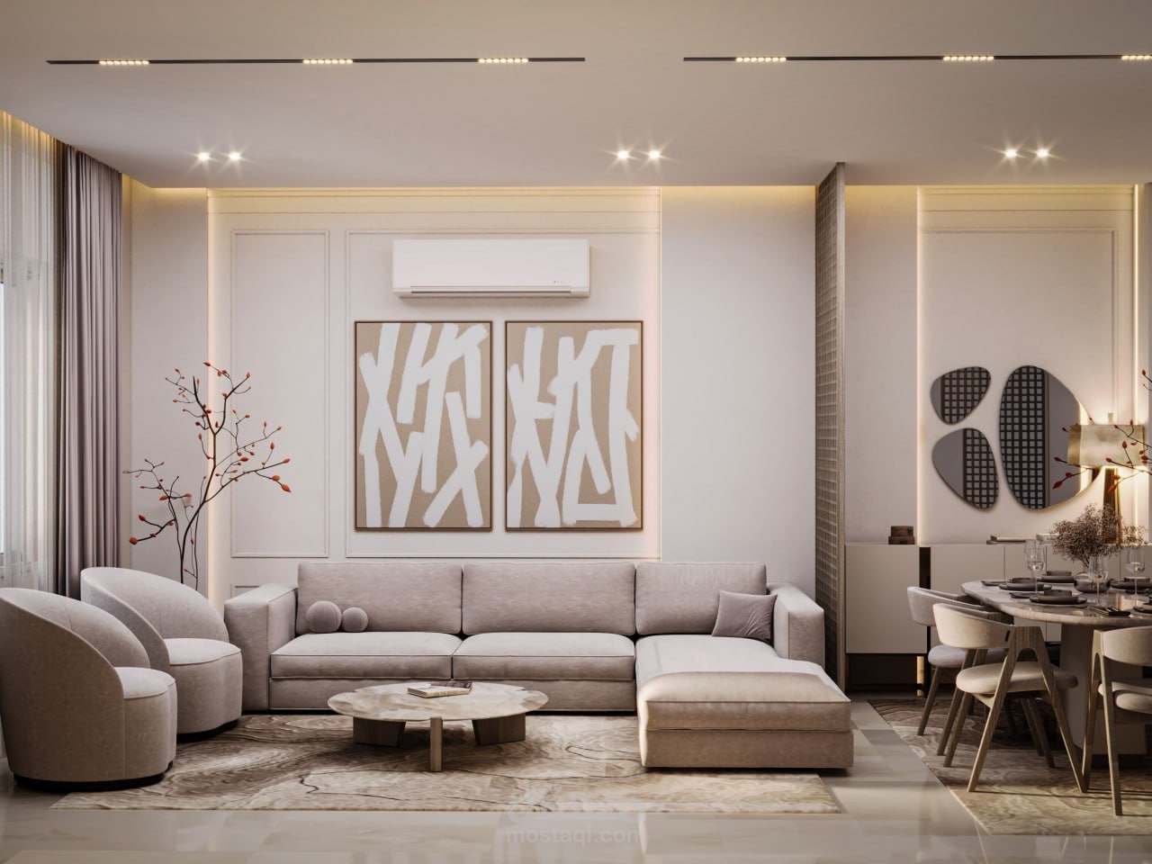 Living dinning space