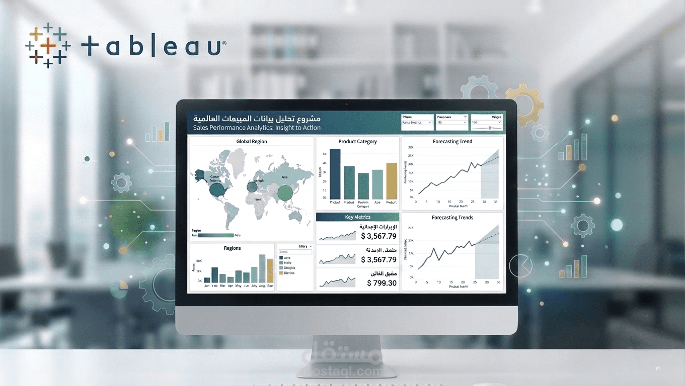 تحليل بيانات المبيعات وإنشاء داشبورد تفاعلي باستخدام Tableau