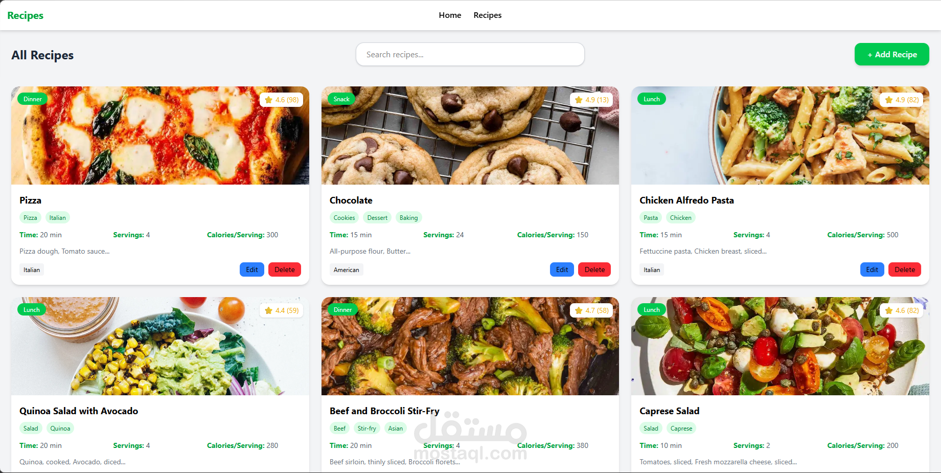 crud operation website