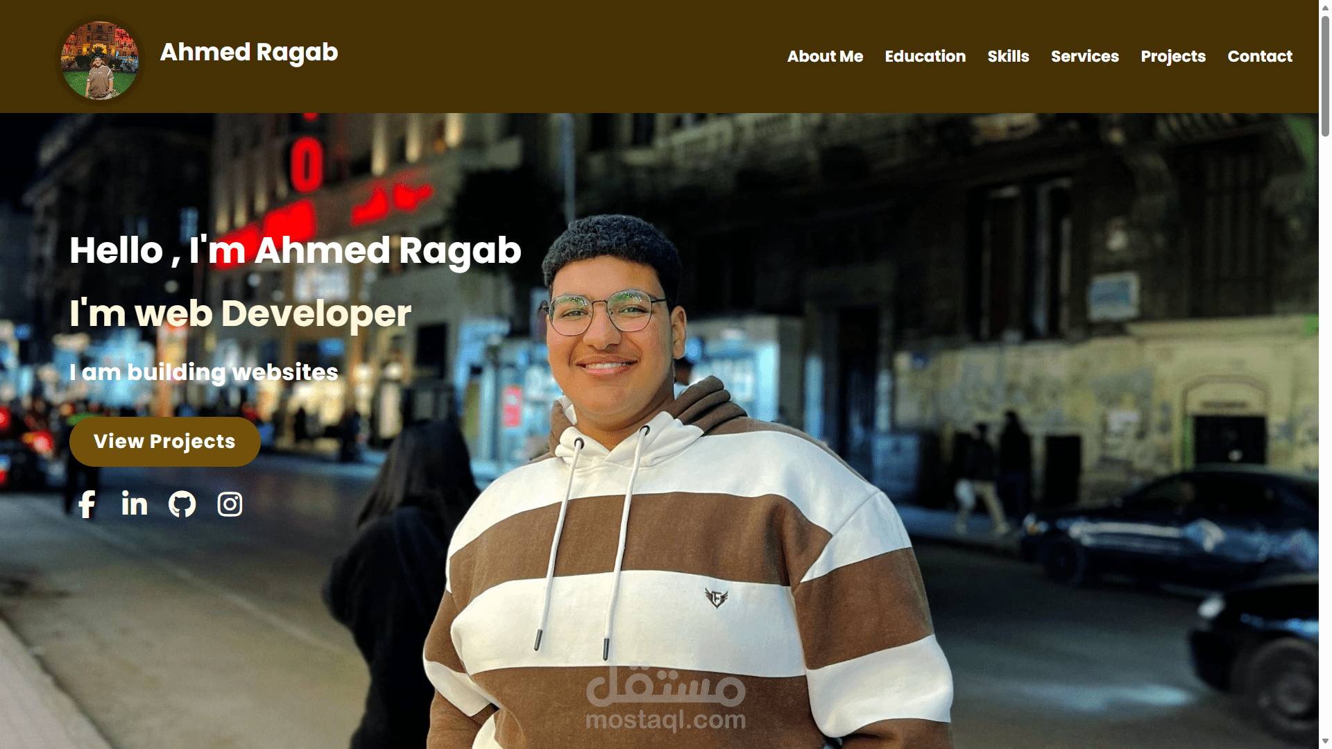 موقع تعريف شخصي portfolio