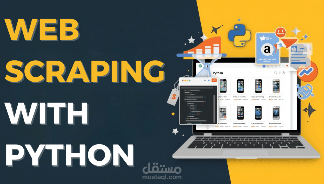 استخراج بيانات المنتجات "قسم الإلكترونيات" من موقع أمازون