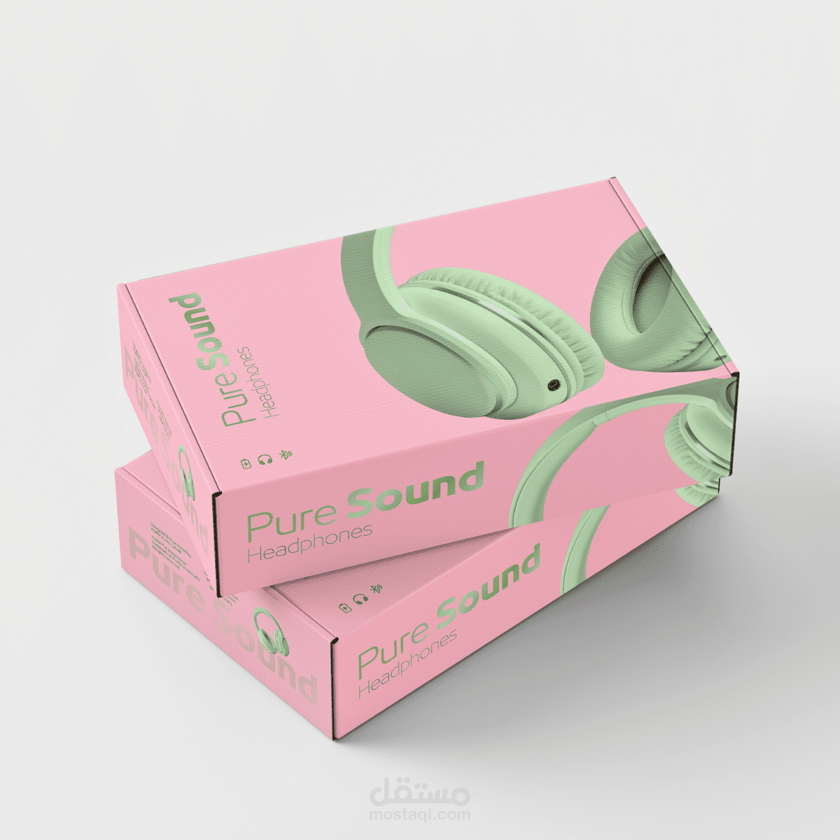 تصميم باكدجينج Headphones بأسلوب عصري مستوحى من العلامات التجارية العالمية