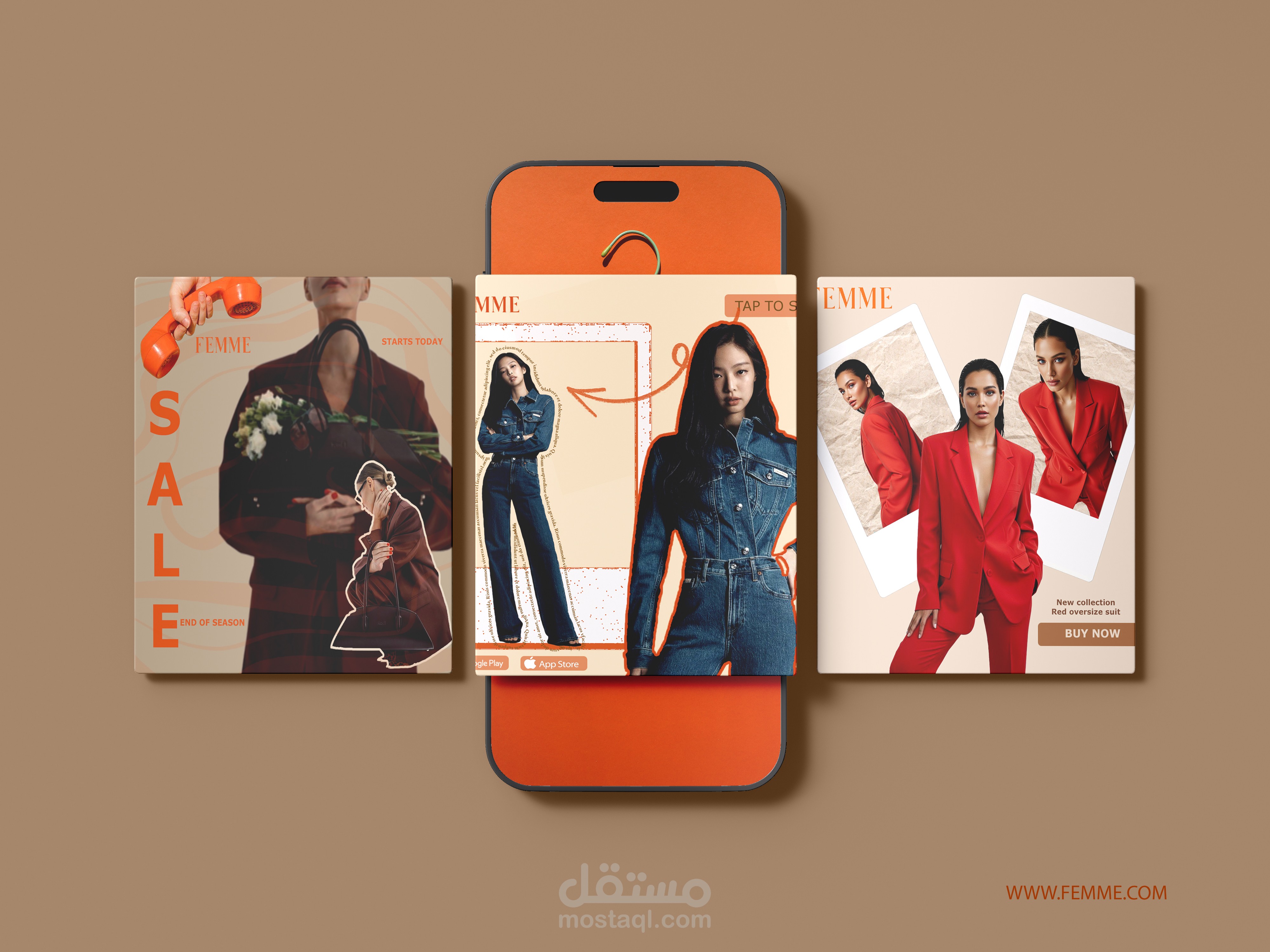 تصميم بوستات سوشيال ميديا للاعلان عن متجر ملابس باستخدامphotoshop و Illustrator