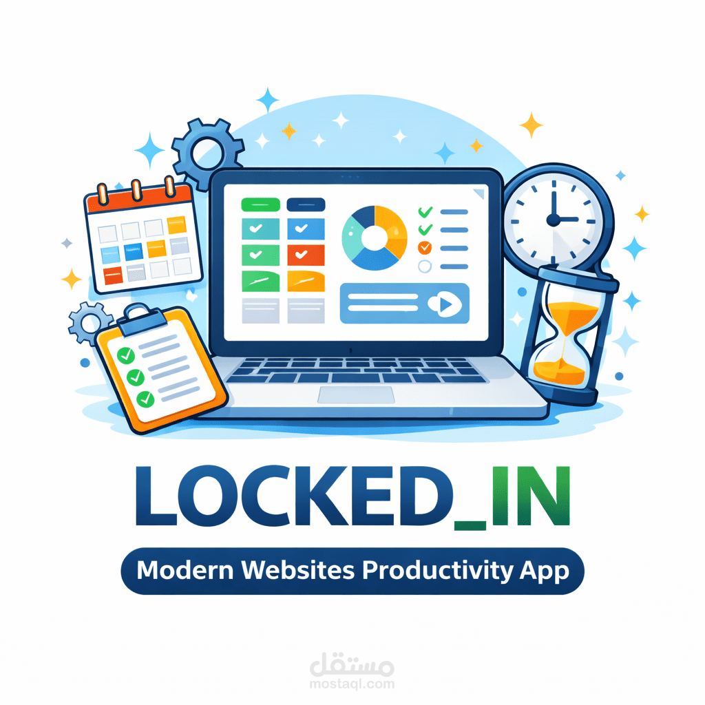 LOCKED_IN – تطبيق إنتاجية ويب لإدارة المهام والمشاريع الحديثة