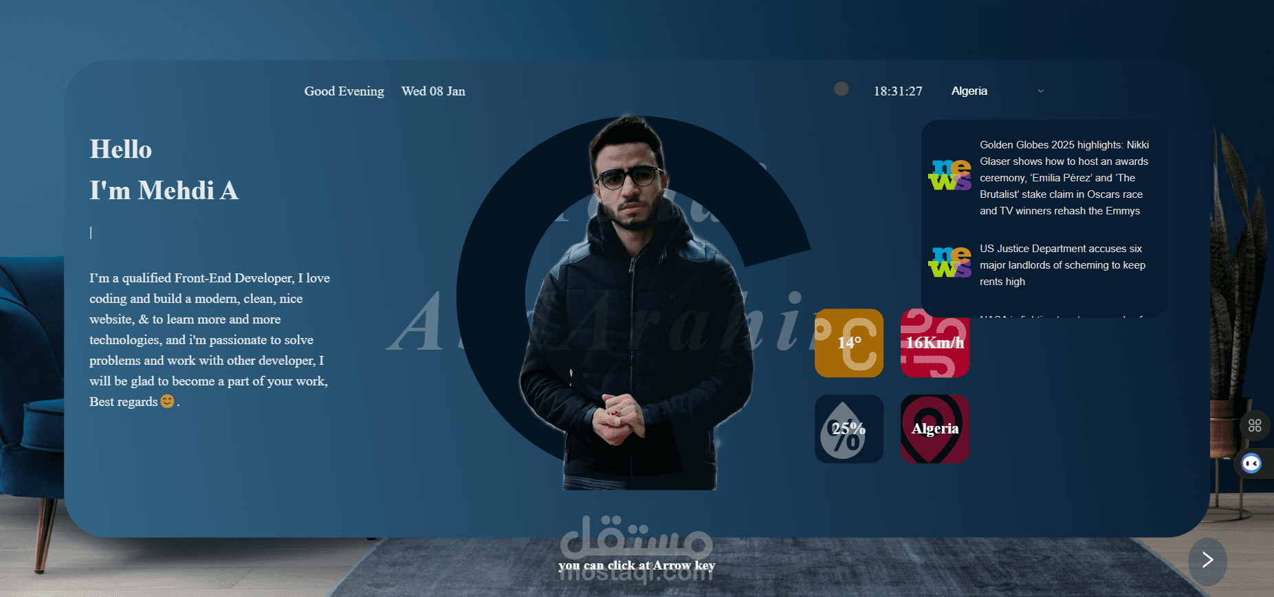موقع حذاب تعريفي للأشخاص او شركات