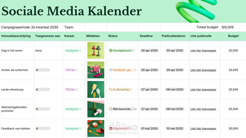 content calender